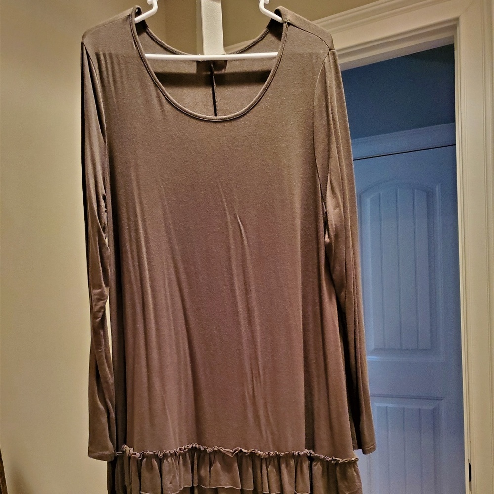 Long Sleeve Double Ruffle Tunic